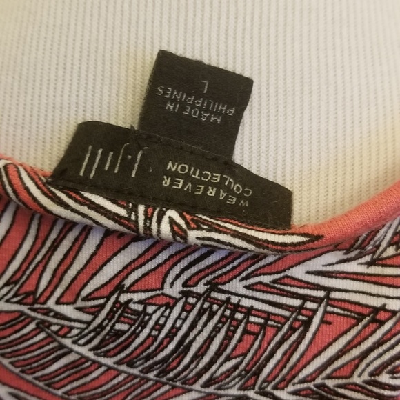 Tropical Coral Short Sleeve T-shirt Dress Large - Picture 7 of 7